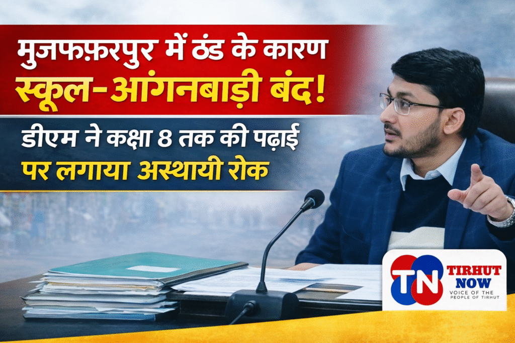 कड़ाके की ठंड का कहर: मुजफ्फरपुर में कक्षा 8 तक की पढ़ाई पर रोक, डीएम का बड़ा आदेश